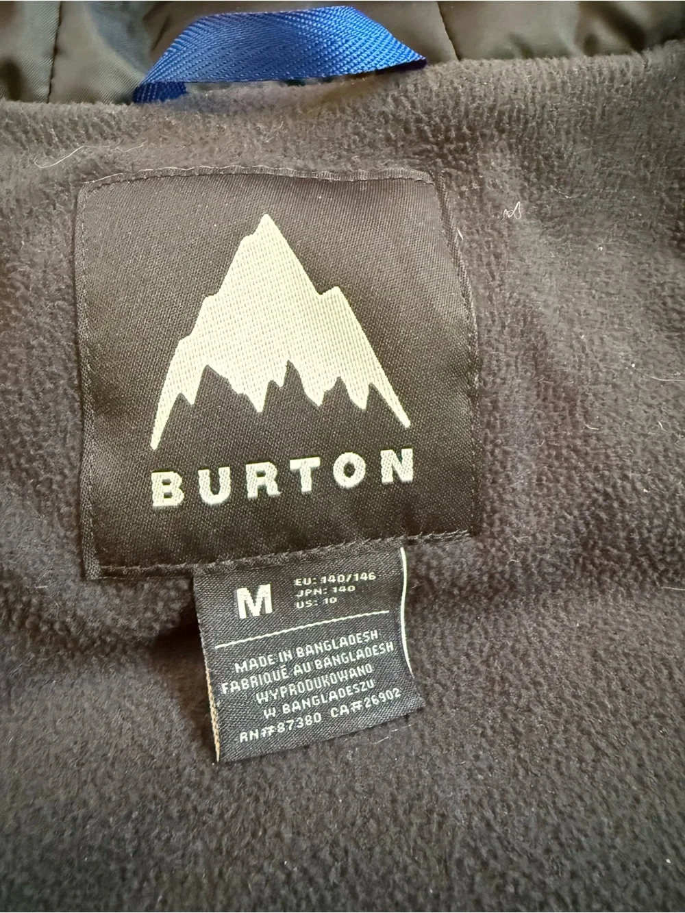 Burton Youth Medium Kids' Yellow Hillslope Hooded Winter Jacket